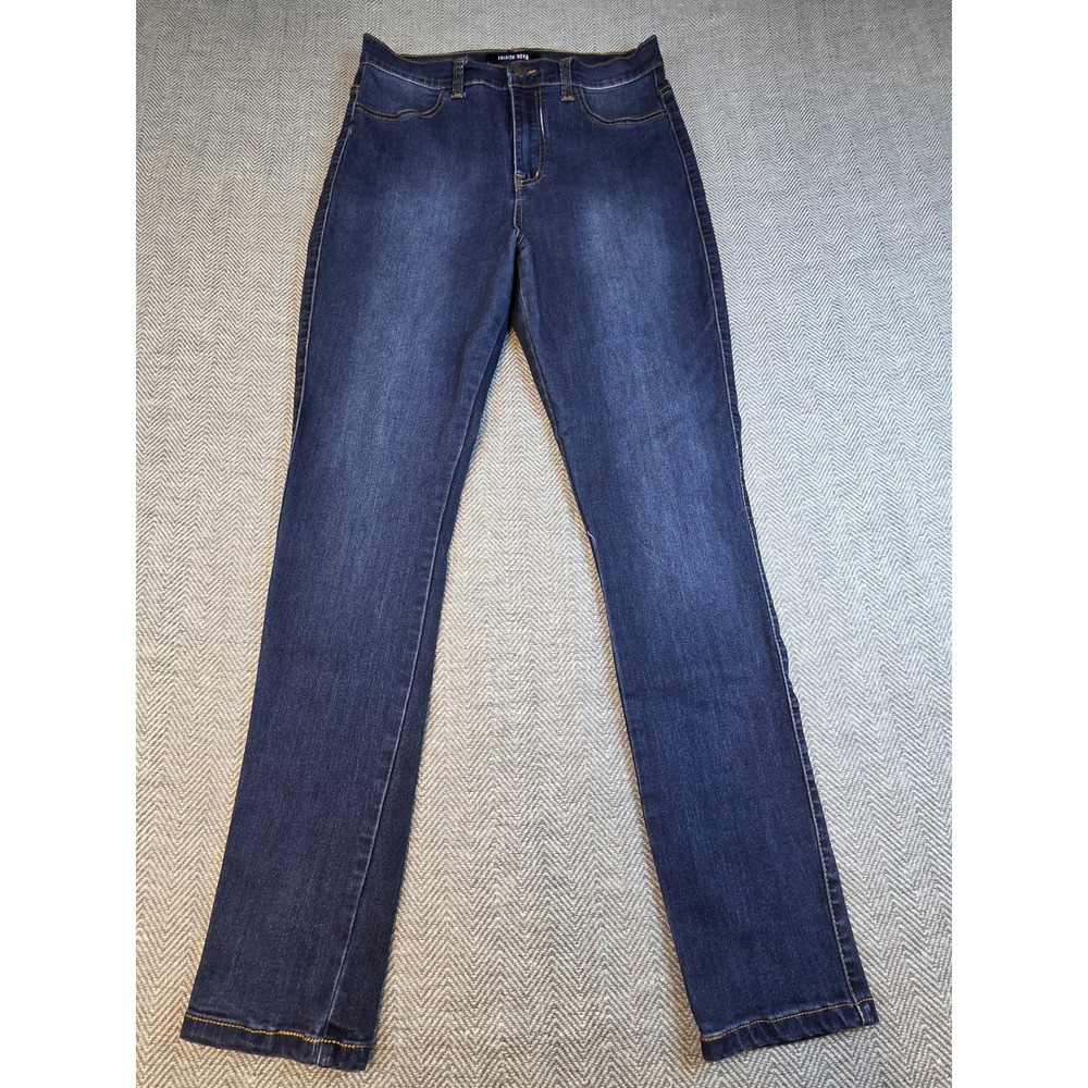 Fashion Nova P88 High Rise Straight Leg Jeans Dark Wash Blue Size 13